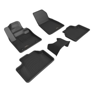 Volvo C40 Recharge Floor Mats - Front + Rear - 3D MAXpider - Kagu - Carbon Fiber Embossed Pattern - Black - `23-`27 Volvo C40 Recharge Floor Mats - Front + Rear - 3D MAXpider - Kagu - Carbon Fiber Embossed Pattern - Black - `23-`27